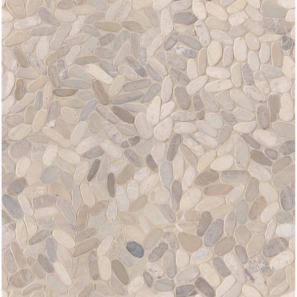 Msi Sliced Pebble Truffle 12 In. X 12 In. X 10 Mm Tumbled Marble Mesh-Mounted Mosaic Tile, 10PK ZOR-MD-0143 - main